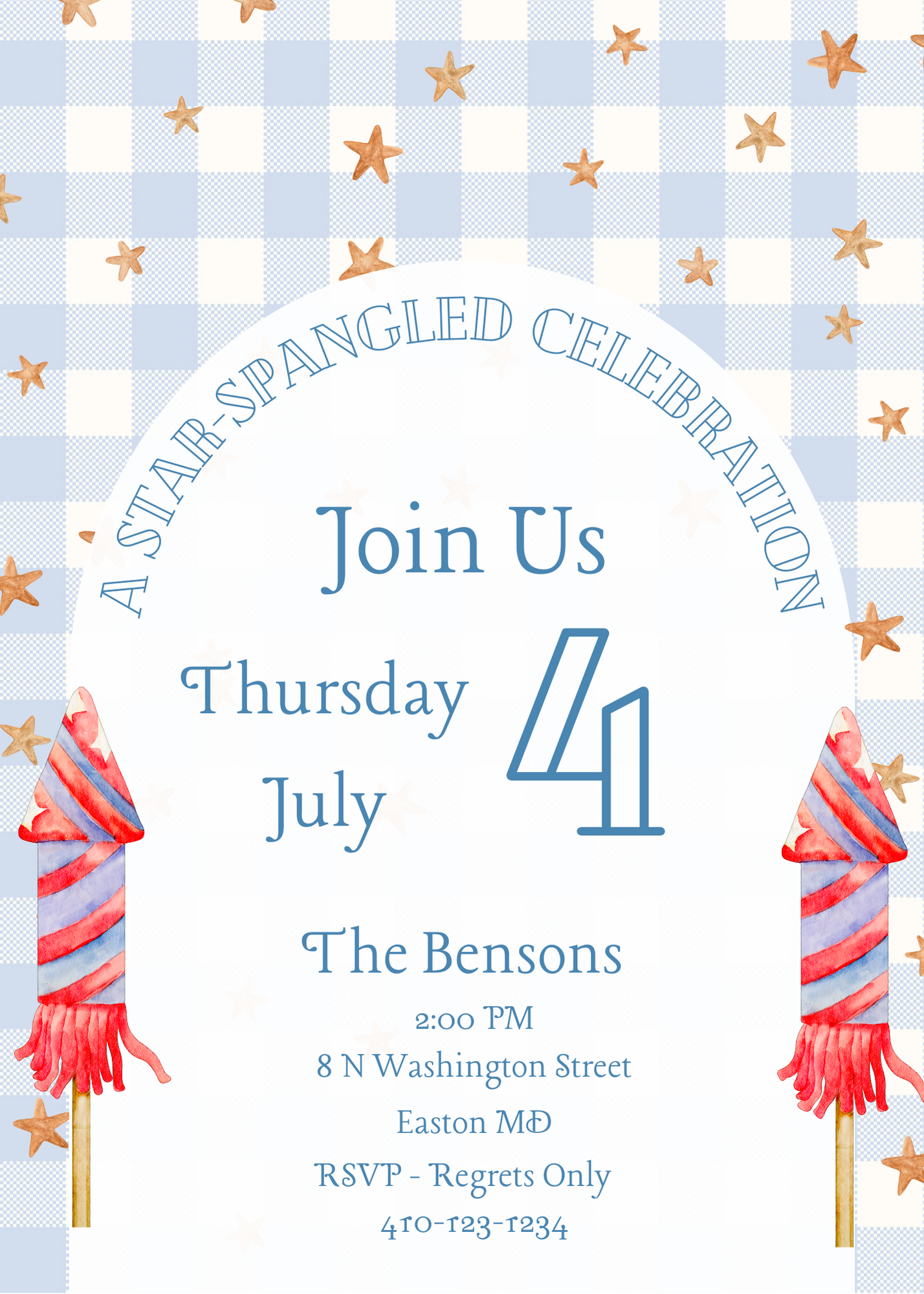 Star Spangled Celebration Invitation